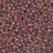 Miyuki delica Beads 11/0 - Matte transparent dark topaz ab DB-853